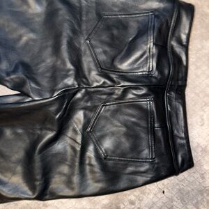 SO Black High Rise Leather Leggings